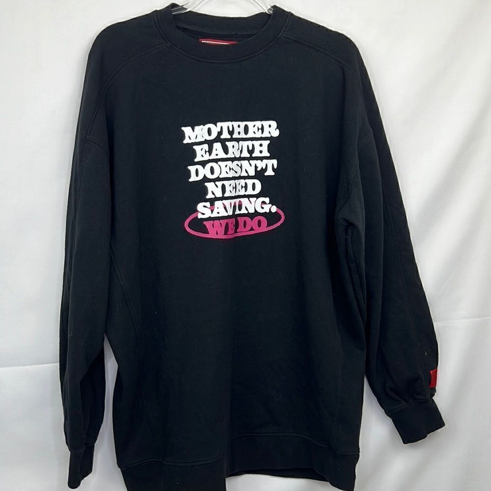 CHNGE Black Earth Day graphic Sweatshirt size M EUC - Picture 2 of 11
